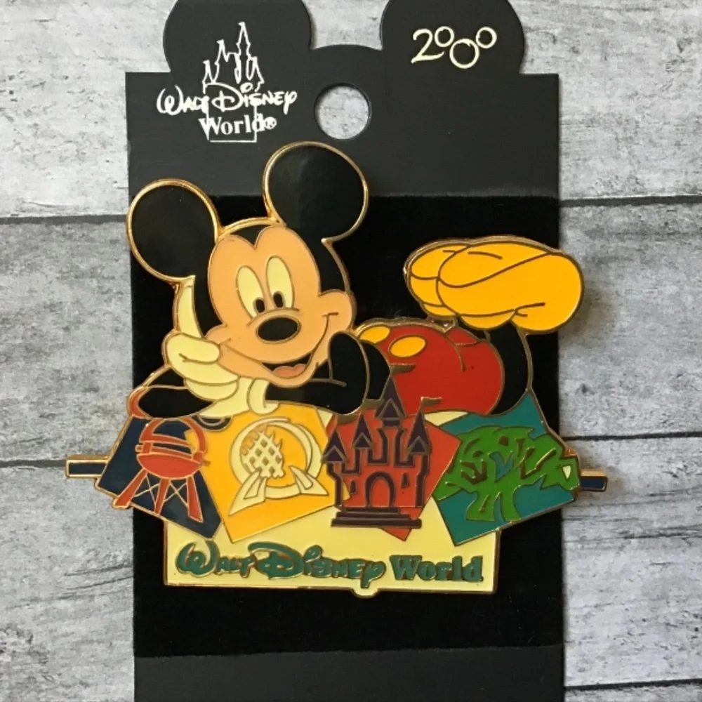 Walt Disney World 4 Parks Vintage 2000 Pin Retired Epcot Magic Kingdom